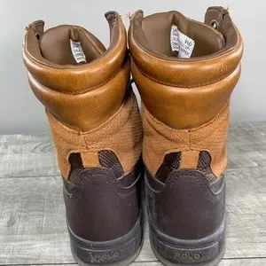 Polo Ralph Lauren Lansing Brown Leather Duck Mens Lace Up Work Boots Size 9.5 Vintage Polo Ralph Lauren Lansing Brown Leather Duck Boot  main image 2